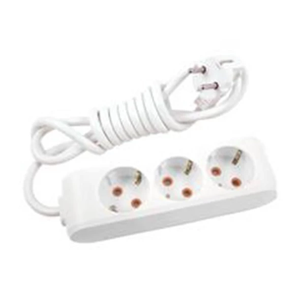 Viko Multi-Let 3lü 2mt Topraklı Anahtarlı Grup Priz (90117302) ürün görseli 1