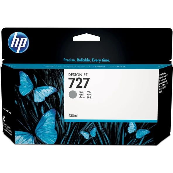 HP 727 Gray Gri 130ML Plotter Kartuşu B3P24A - Resim 2