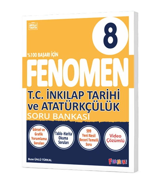 Fenomen Okul Yayınları 8. Sınıf T.C. İnkılap Tarihi ve Atatürkçülük Fenomen Soru Bankası