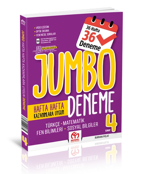 4.Sınıf Jumbo Tüm Dersler Deneme Model Yayınları