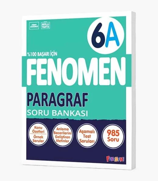 Fenomen Okul Yayınları 6. Sınıf Paragraf Fenomen A Soru Bankası