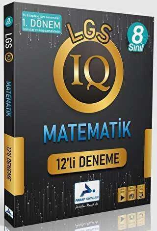 PRF Yayınları Paraf 8. Sınıfı LGS IQ 1. Dönem Matematik 12`li Deneme