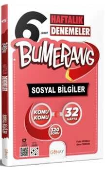 Günay Yayınları 6. Sınıf Bumerang 32 Haftalık Sosyal Bilgiler Denemeleri