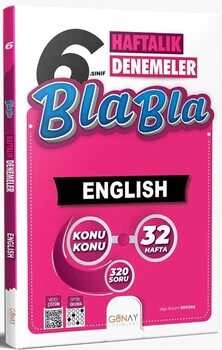 Günay Yayınları Bla Bla 6. Sınıf English Haftalık Denemeler