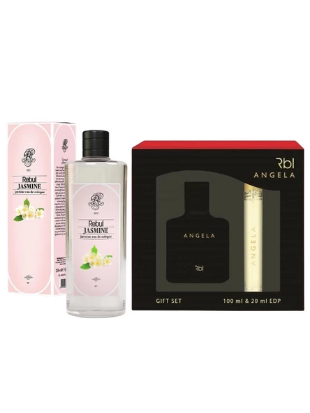 Rebul Angela Edp 100 ml + 20 ml Kadın Parfüm + Jasmine - Yasemin Kokulu Kolonya 250 ml Özel Set