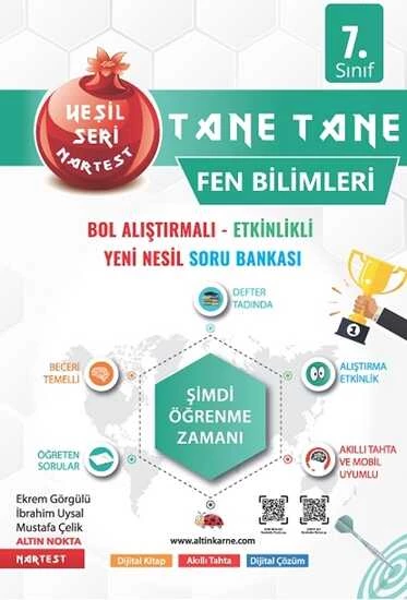 Nartest Yayınevi 7. Sınıf Fen Bilimleri Yeşil Defter Tadında Tane Tane