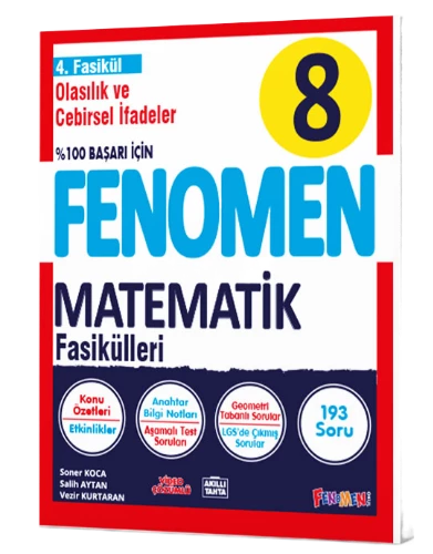Fenomen 8 Matematik 4.Fasikül (Olasılık ve Cebirsel İfadeler)