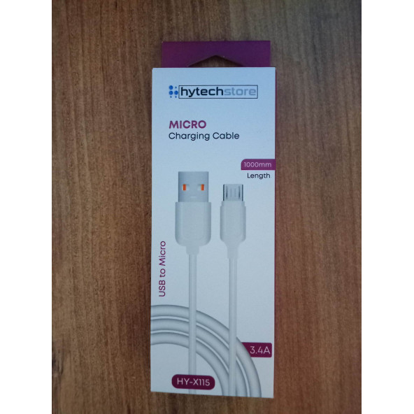 Hytech Store Şarj ve Data Kablosu 1M 3,4A Type-C / Lightnin / Micro_Usb