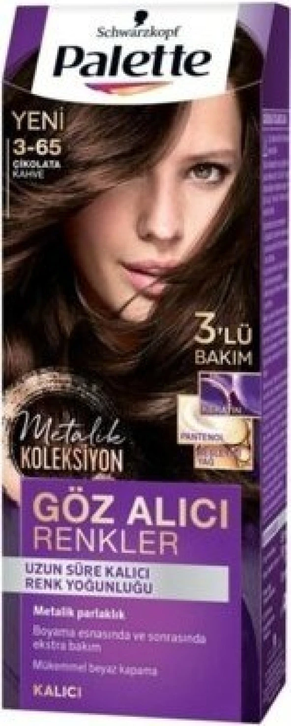 Palette Göz Alıcı Renkler Saç Boyası 3.65 Çikolata Kahve