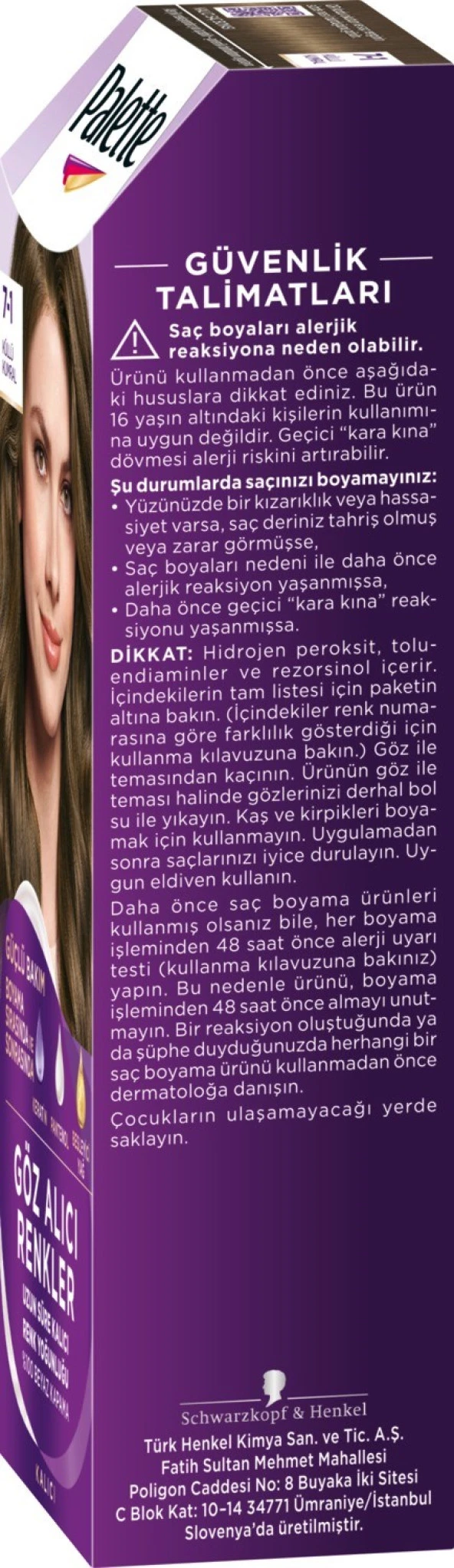 Palette Göz Alıcı Renkler Saç Boyası 7-1 Küllü Kumral - Resim 3