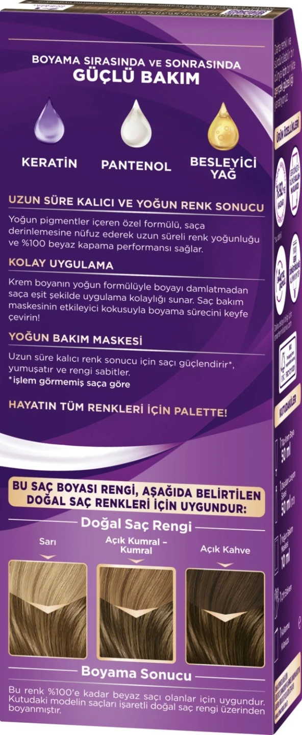 Palette Göz Alıcı Renkler Saç Boyası 7-1 Küllü Kumral - Resim 4