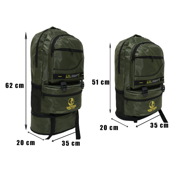 Dağcı Sırt Çantası,Körüklü Dağcı Çantası,Wander Dağcı Kamp Çantası,(Yeşil) - Resim 5