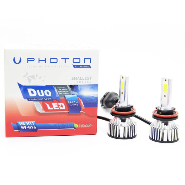 PHOTON H8 H9 H11 H16 FANLI XENON LED AMPÜL DUO