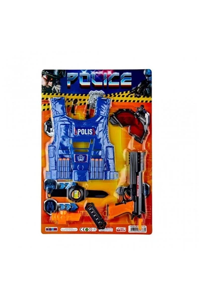 Çelik Yelekli Polis Seti