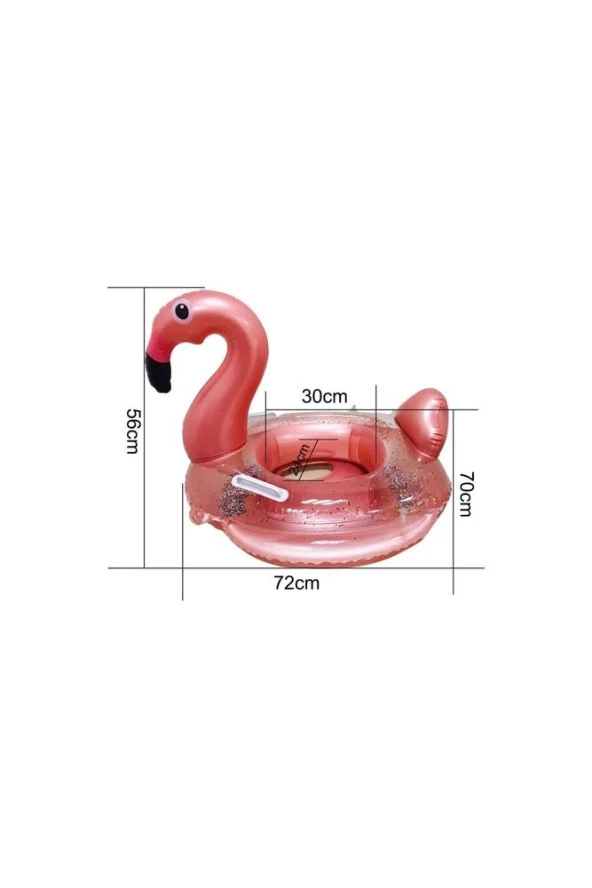 Gölgelikli Oturaklı Flamingo Bebek Simidi 1-6 Yaş