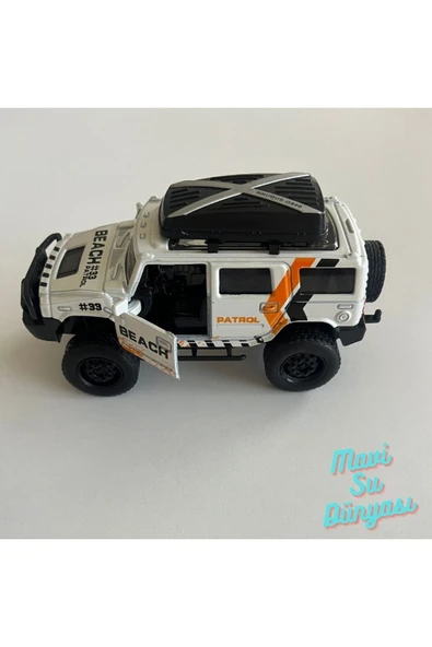 Çek Bırak Metal Beyaz Renk Araba Offroad Jeep Kapılar Açılır Araba - Resim 4