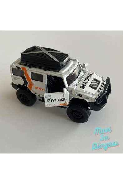 Çek Bırak Metal Beyaz Renk Araba Offroad Jeep Kapılar Açılır Araba