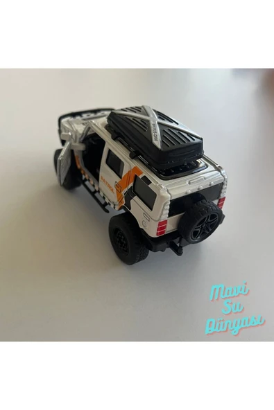 Çek Bırak Metal Beyaz Renk Araba Offroad Jeep Kapılar Açılır Araba - Resim 3