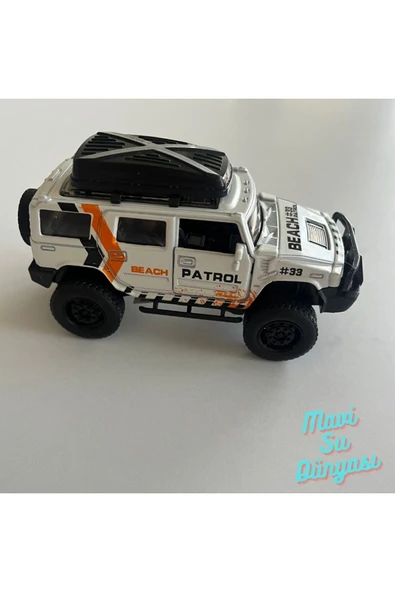 Çek Bırak Metal Beyaz Renk Araba Offroad Jeep Kapılar Açılır Araba - Resim 2