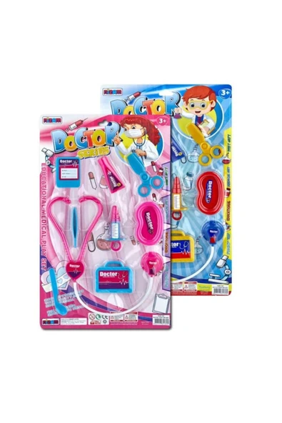 Büyük Boy Pembe Renk Doktor Seti -  Mavi Su Dünyası - 1