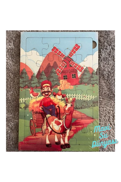 Çocuk Ahşap Puzzle - Mavi Su Dünyası