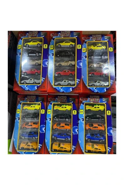 Küçük 5 adet Arabalar Seti - Mavi Su Dünyası ürün görseli