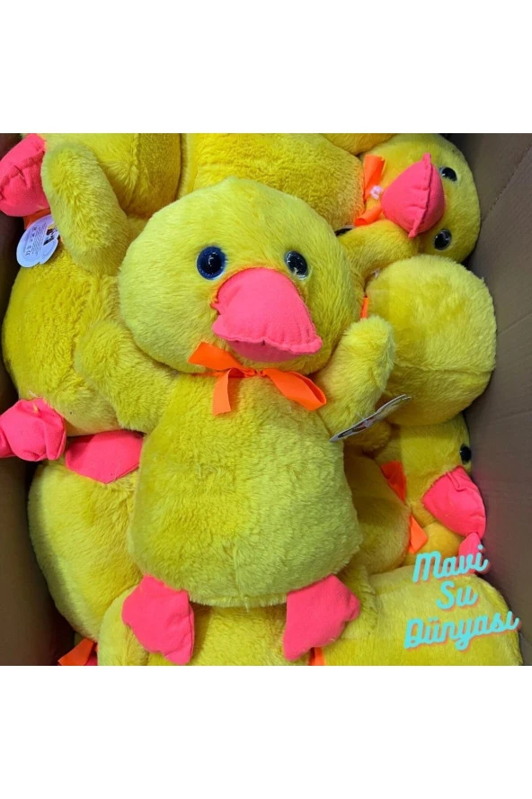 Peluş Sarı Ördek - Mavi Su Dünyası