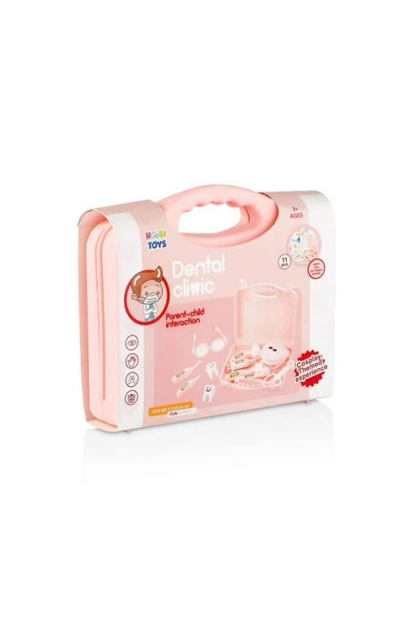 Pembe Renk Çantalı Diş Seti -  Mavi Su Dünyası - 1