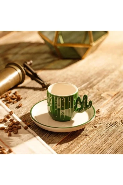 Seramik Fincan Takımı 6 Adet 12 Parça 110 ML - 4