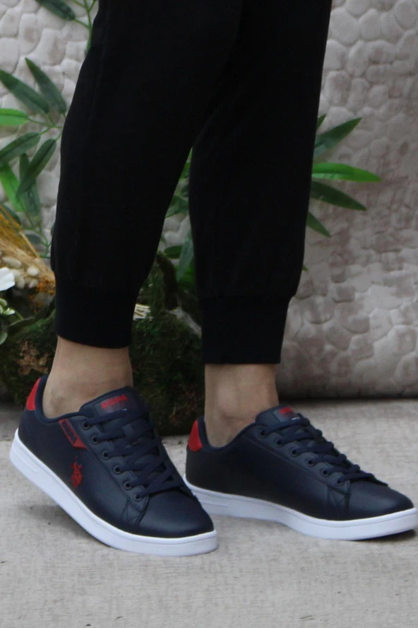 U.S. Polo Assn. Costa Lacivert Kırmızı Orijinal Ürün Sneaker Erkek Ayakkabı - 2