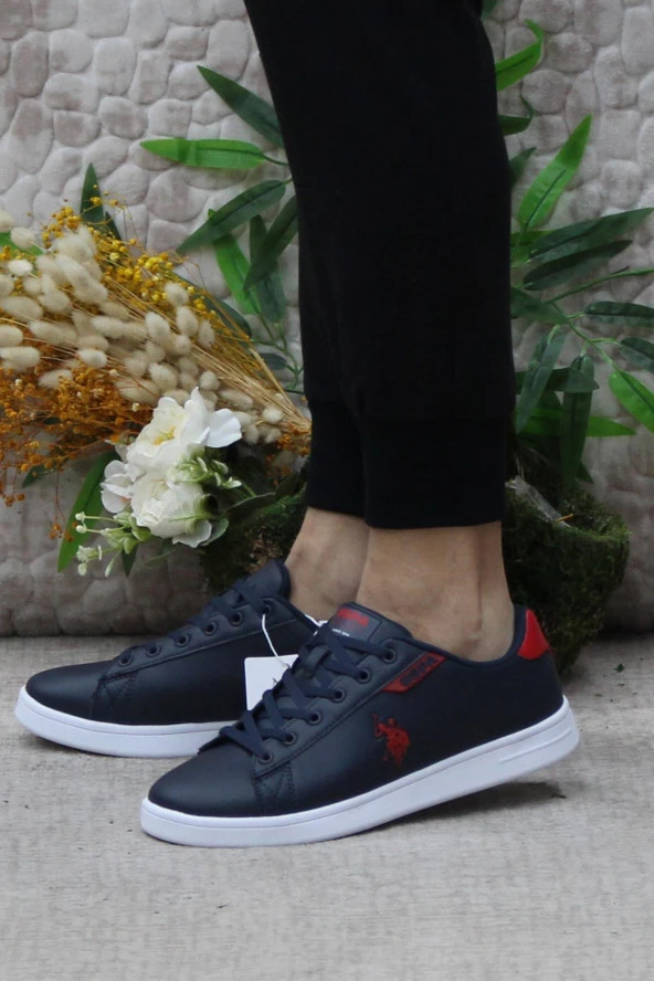 U.S. Polo Assn. Costa Lacivert Kırmızı Orijinal Ürün Sneaker Erkek Ayakkabı - 3