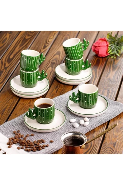 Seramik Fincan Takımı 6 Adet 12 Parça 110 ML - 2