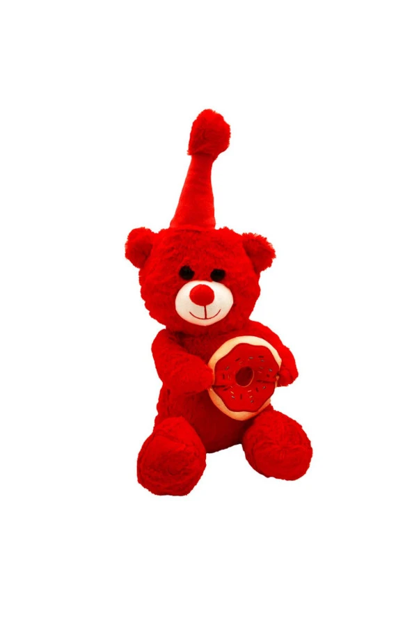 Peluş Pastalı Kırmızı Renk Ayıcık - Mavi Su Dünyası ürün görseli