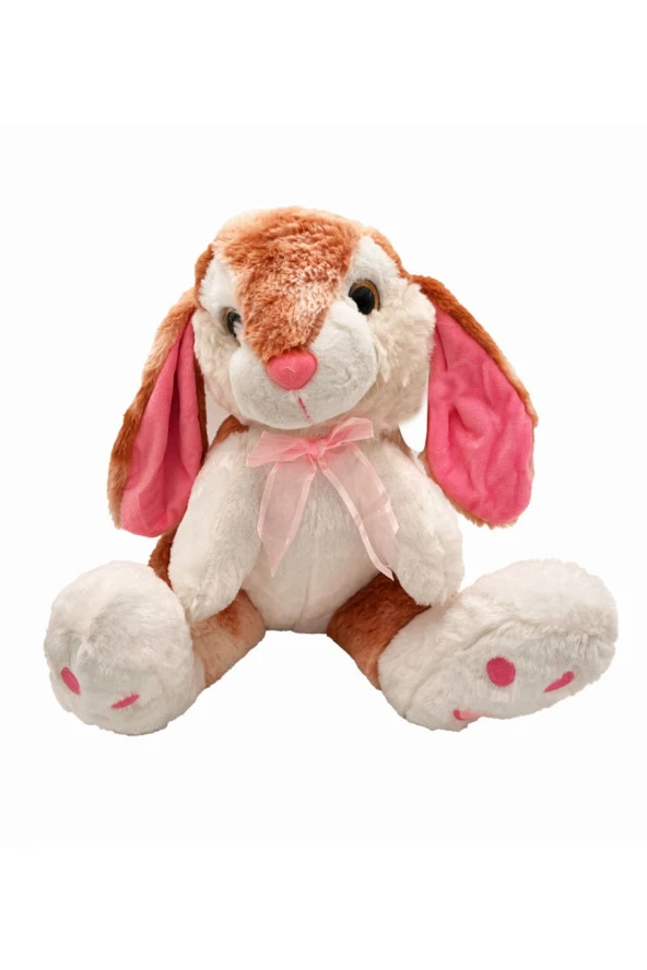 Peluş Tavşan Pembe Kurdeleli 30 Cm - Mavi Su Dünyası - 1