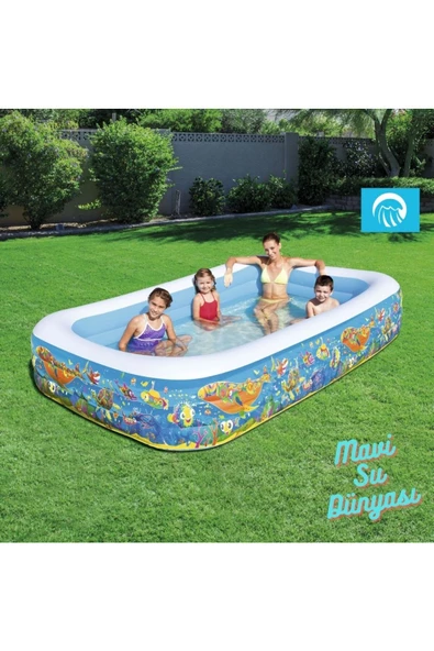 Havuz Jumbo Okyanus Desenli 305 Cm x 183 Cm