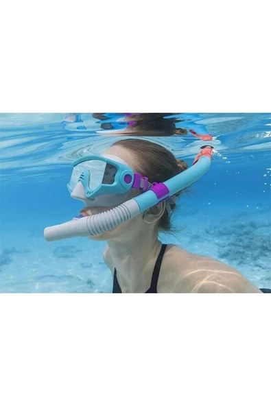 Çocuk Şnorkel Set Spark Wave Mavi Renk 7 ile 14 Yaş Arası - Mavi Su Dünyası - 2