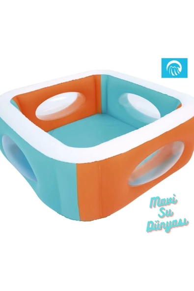 Havuz Pencereli Kare 168 Cm x 58 Cm - Mavi Su Dünyası - 5