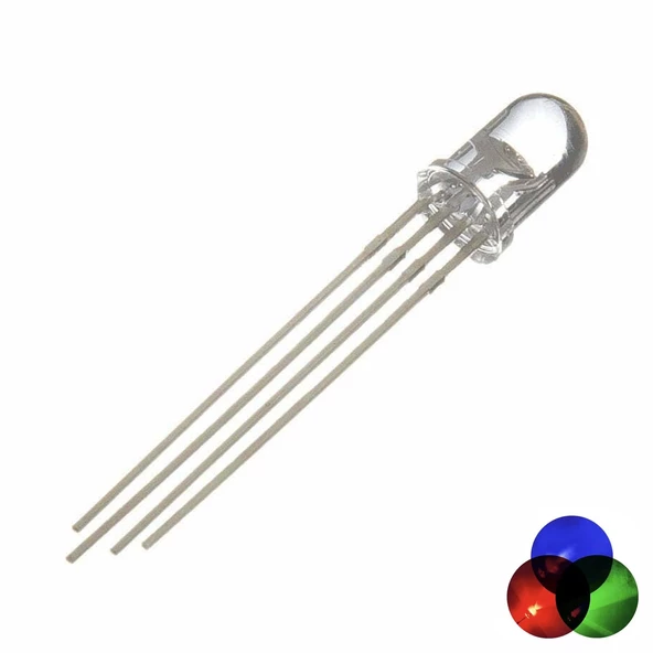 ANODE MANTAR LED DİYOT LAMBA 4 PİN 5MM RGB