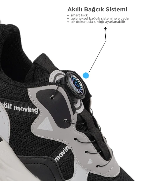Cool Rex Akıllı Bağcık Mekanizmalı Ortopedik Çocuk Spor Ayakkabı - Resim 5
