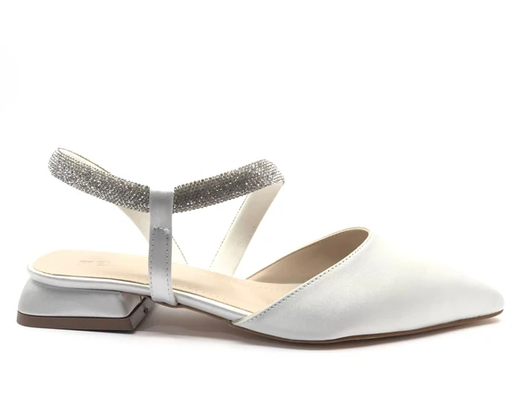 Feles Şerit Taş Detaylı Kadın Klasik Babet Ayakkabı - Resim 19
