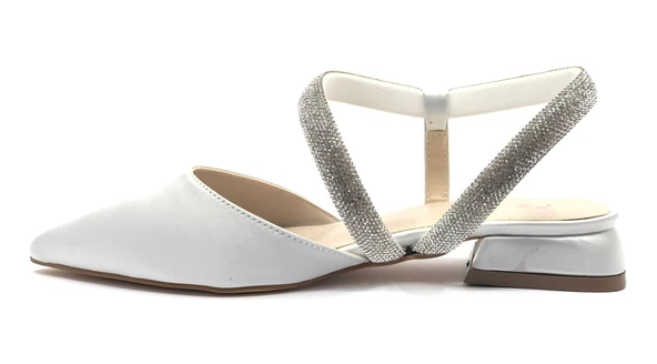 Feles Şerit Taş Detaylı Kadın Klasik Babet Ayakkabı - Resim 24