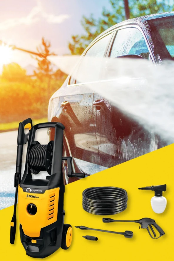 Sgs Plus Profesyonel 150 Bar 1800 Watt Yüksek Basınçlı Bahçe ve Oto Yıkama Makinesi - Yeni - Resim 3