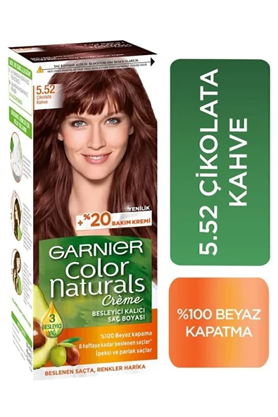 GARNIER COLOR NATUREL (5,52) ÇİKOLATA KAHVE*12 ürün görseli 1