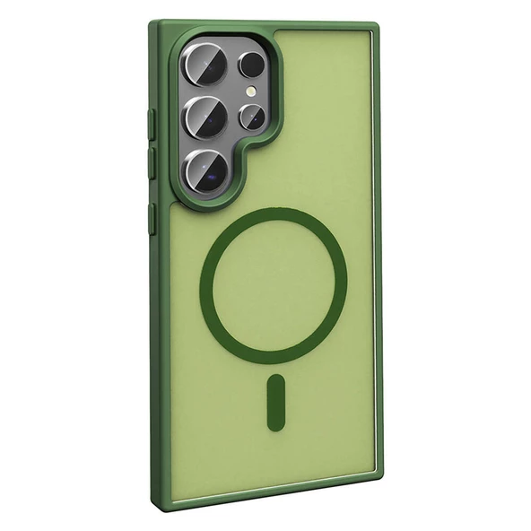 Samsung Galaxy S24 Ultra Kılıf Magsafe Şarj Özellikli Mat Arka Yüzey Sio Kapak - Resim 8