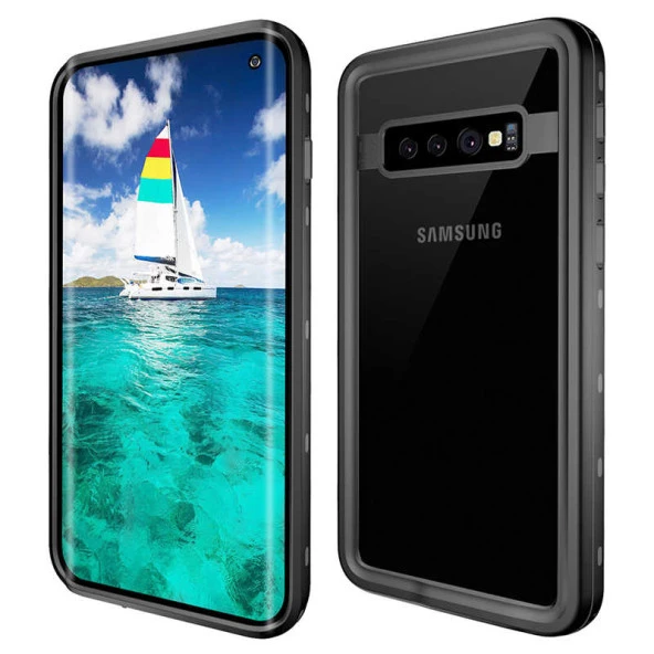 Samsung Galaxy S10 Plus Kılıf 360 Koruma Su Geçirmez Toz Geçirmez Magsafe Wireless Kapak (SU)