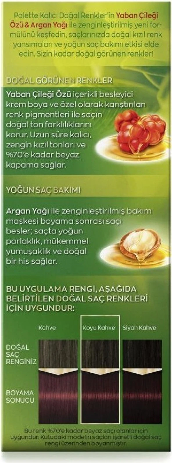 Schwarzkopf Palette Kalıcı Doğal Renkler 3-68 Kızıl Çikolata Saç Boyası - Resim 4