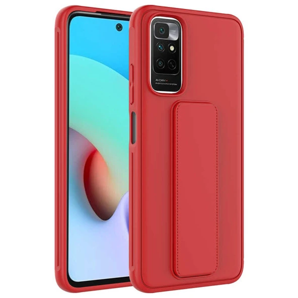 Xiaomi Redmi Note 11 Pro 5G Kılıf Standlı Lansman Yumuşak Dokulu Renkli Esnek Silikon Kapak (QSTAND)