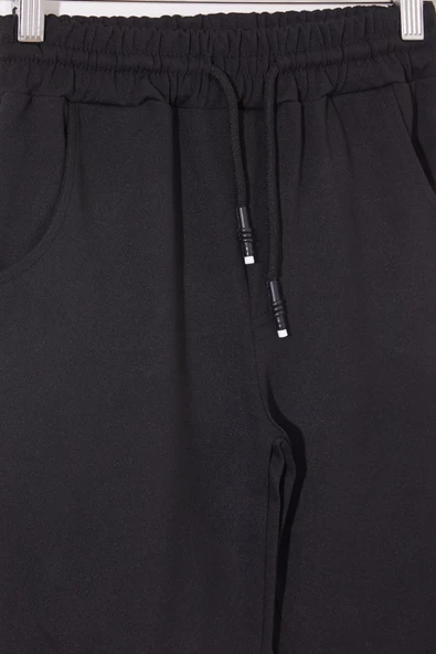 Siyah Erkek Çocuk Beli Lastikli Basic Şort 18802 - 3