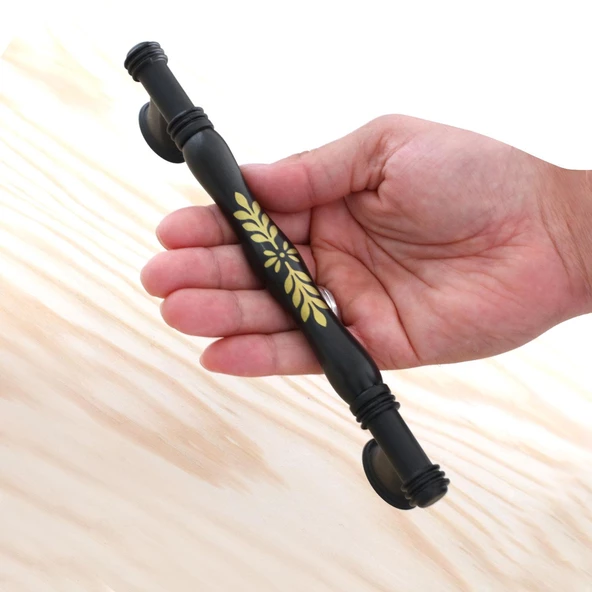 Sardis Gerçek Porselen Mat Siyah 160 mm Mobilya Mutfak Kulp Çekmece Dolap Kulplar Kulpu Kulbu - 3