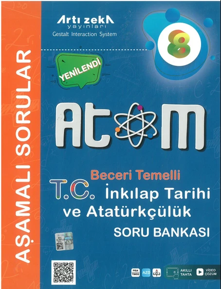 Artı Zeka 8.Sınıf Atom T.C. İnkılap Tarihi Ve Atatürkçülük Aşamalı Sorular ürün görseli
